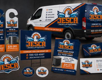 HVAC and Plumbing Marketing Collateral Design Services | Ae Graphic Elements
