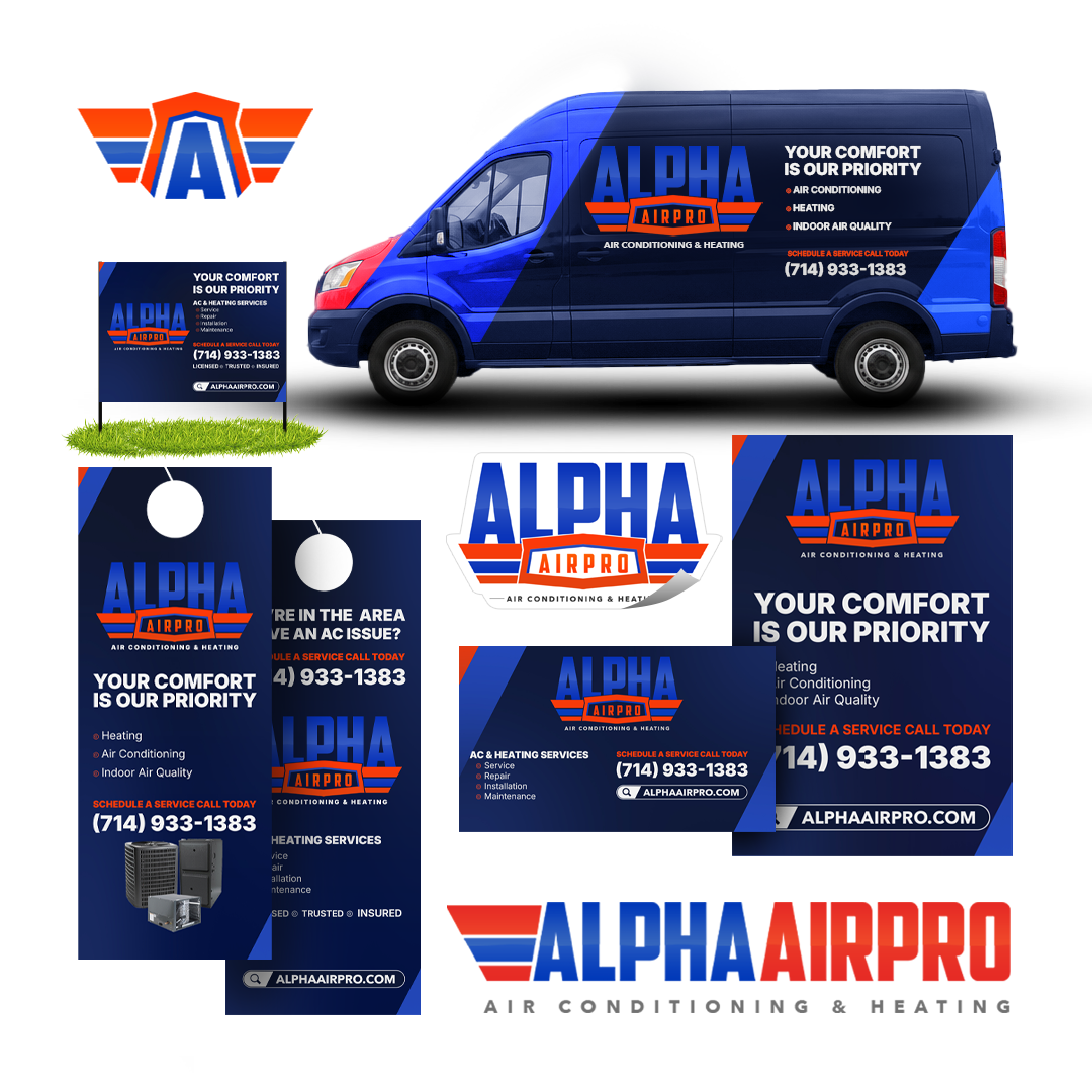 HVAC Brand Assets | Designed by Ae Graphic Elements