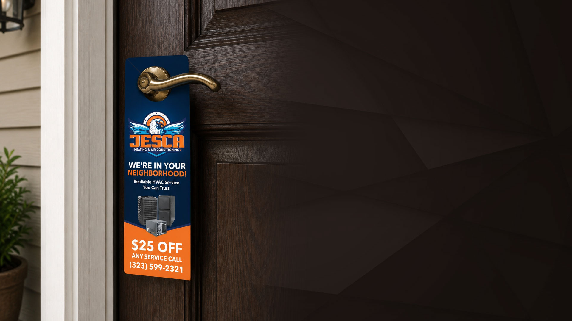 Door Hanger Marketing for Plumbing & HVAC Contractors | Ae Graphic Elements