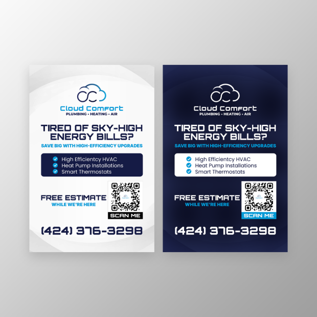 Cloud Comfort HVAC A-Frame Side Walk Sign Design | Ae Graphic Elements