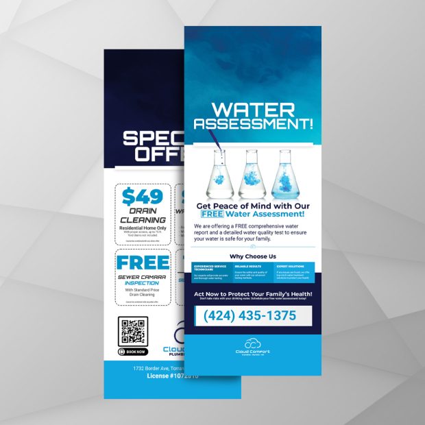 Cloud Comfort HVAC Door Hanger Design | Ae Graphic Elements