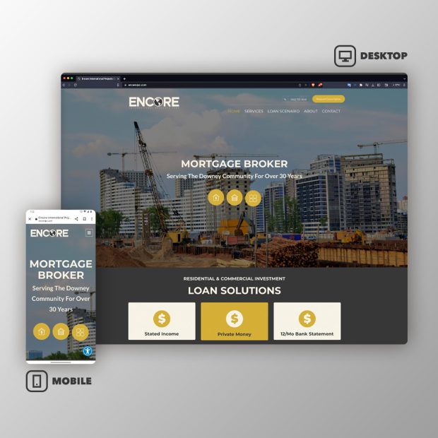 Encore Mortgage Real Estate | Web Design | Ae Graphic Elements