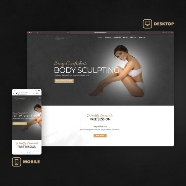 Euphoria Beaty Spa | Web Design | Ae Graphic Elements