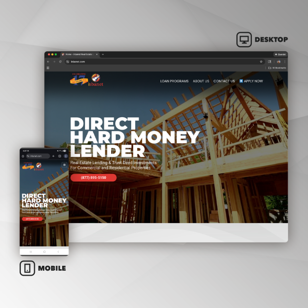 Inbanet Real Estate Lending & Investments | Web Design | Ae Graphic Elements