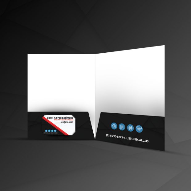 Just One Call Info Folder Pocket Design | Ae Graphic Elements
