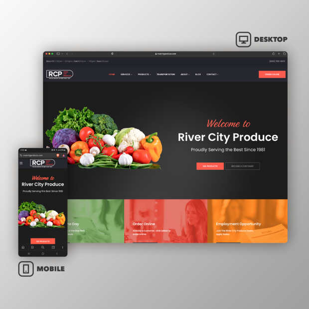 River City Produce | Web Design | Ae Graphic Elements
