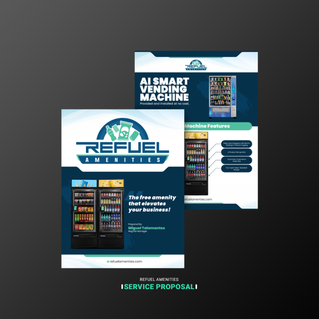 Refuel Amenities Proposal Book Design | Ae Graphic Elements