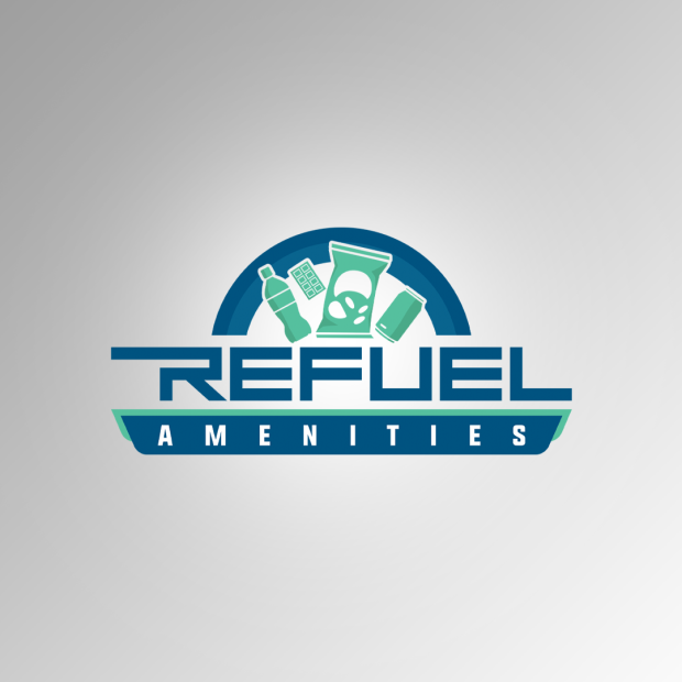 Refuel Amenities Combination Mark Logo Design | Ae Graphic Elements