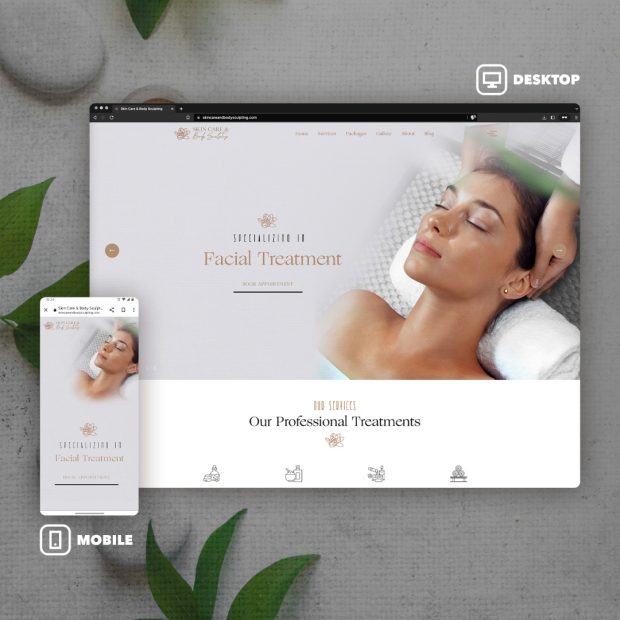Skin Care Body Sculpting | Web Design | Ae Graphic Elements