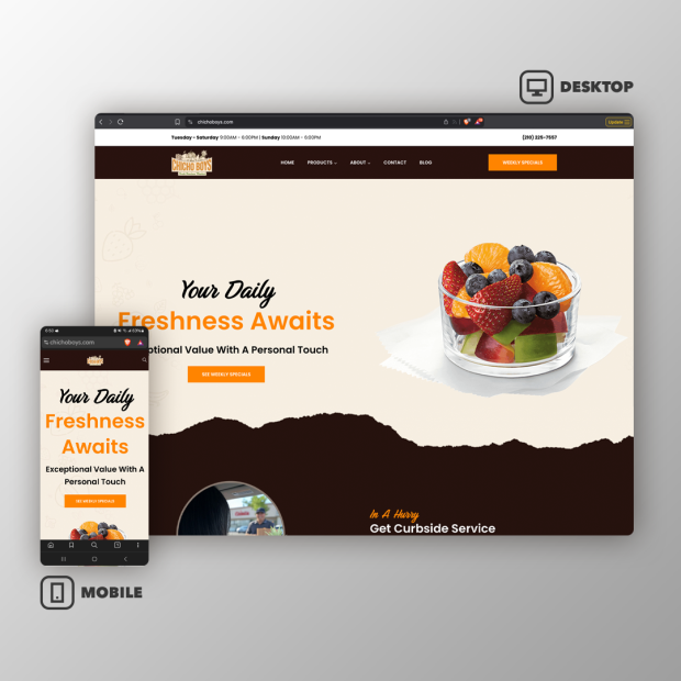 Chicho Boys Market | Web Design