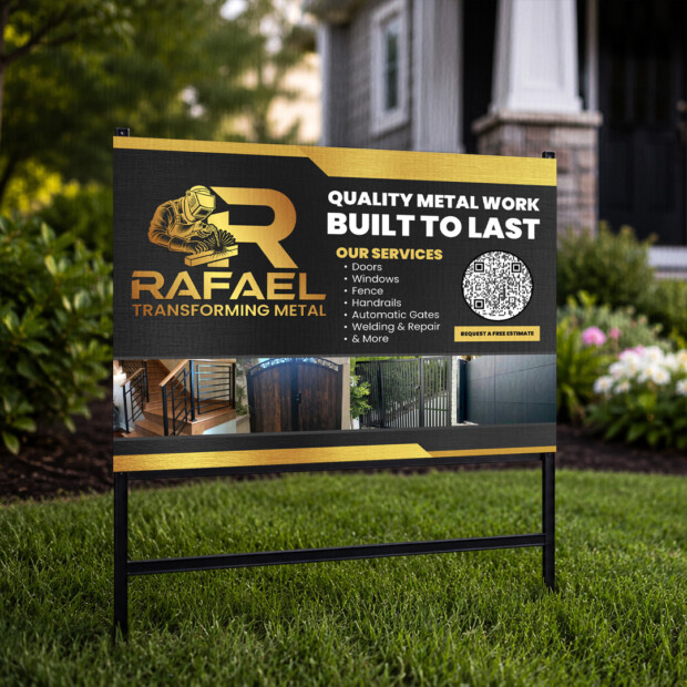 Rafael Transforming Metal | Lawn Sign | Designed By Evee Salazar