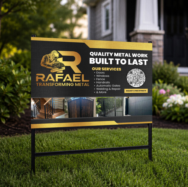Rafael Transforming Metal | Lawn Sign | Designed By Evee Salazar